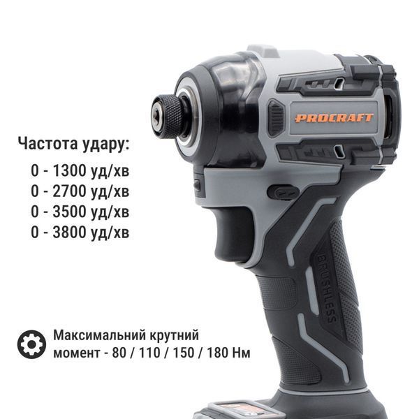 Аккумуляторный винтоверт Procraft Industrial ID20A (с 1 акб и зп) 100207 фото