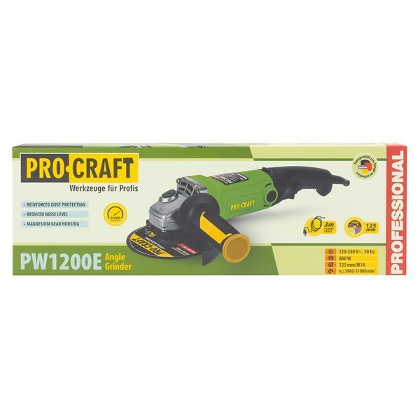 Кутошліфувальна машина Procraft PW1200E 125 мм 012003 фото