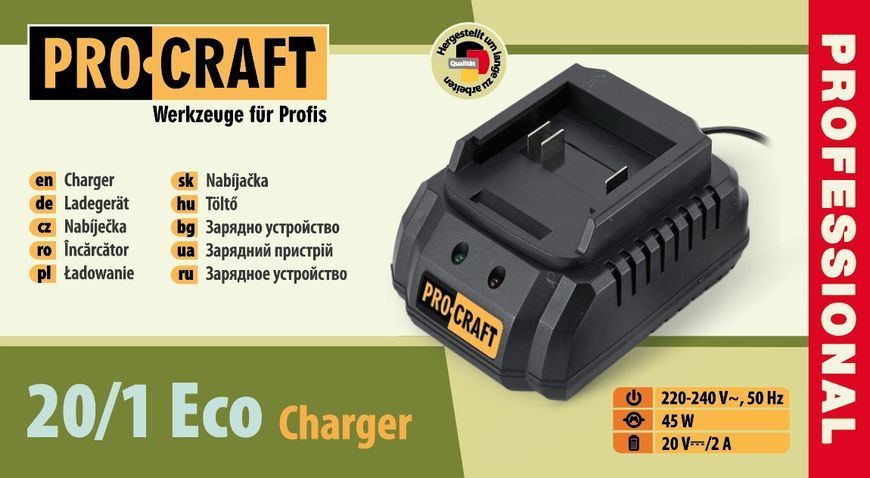 Зарядное устройство Procraft Charger20/1 Eco 032005 фото