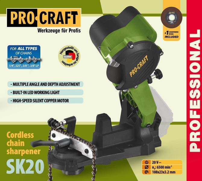 Аккумуляторная заточка для цепи Procraft SK20 (Без акб и зу) 032001 фото