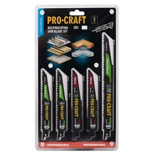 Набір пильних полотен для шабельної пилки Procraft SB5 SB5000 фото
