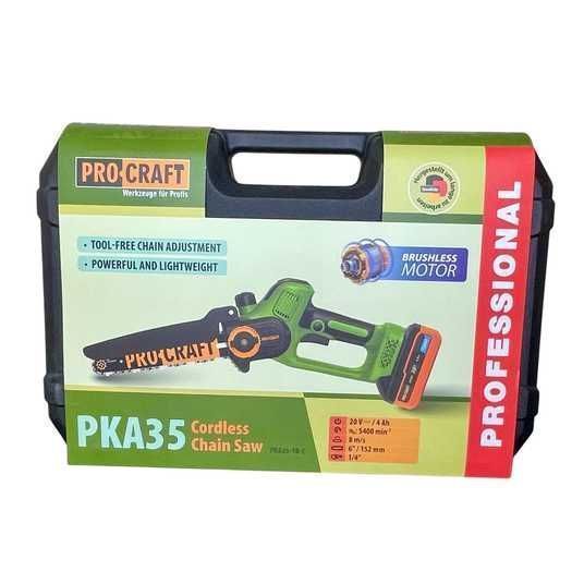 Аккумуляторная цепная пила ProCraft PKA35 (4А&middot;ч, кейс) 030351 фото