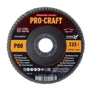 Диск пелюстковий Procraft FD125P80T27 UNIVERSAL FD08027 фото