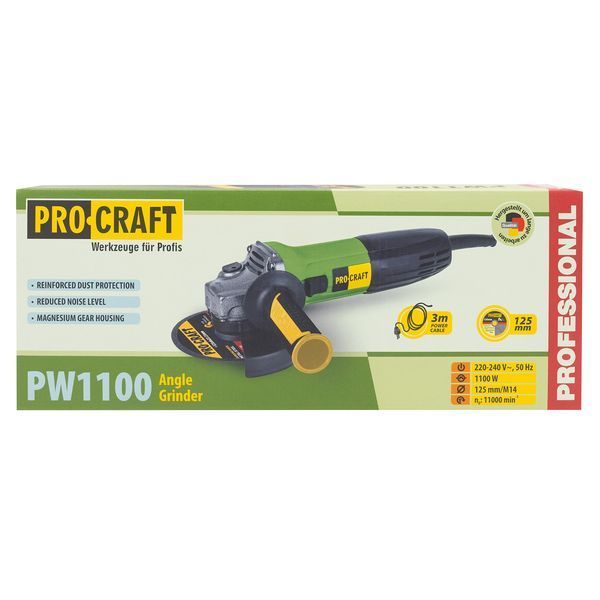 Кутошліфувальна машина Procraft PW1100 125 мм 001100 фото