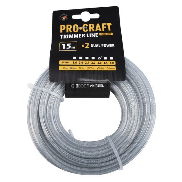 Леска армированная квадрат Procraft 3мм 15м KV/AR-3/15 фото Леска армированная квадрат Procraft 3мм 15м KV/AR-3/15 фото