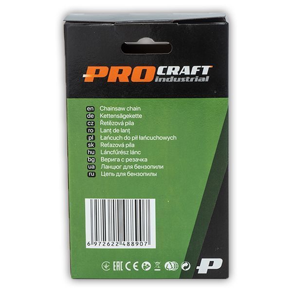 Ланцюг до ланцюгової пилці Procraft, 59 зв. крок 3/8 "Lp, ширина 0,050", коло 300059 фото
