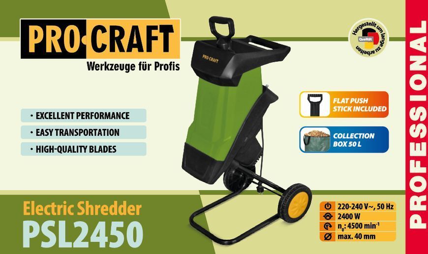 Измельчитель веток Procraft PSL2450 902450 фото