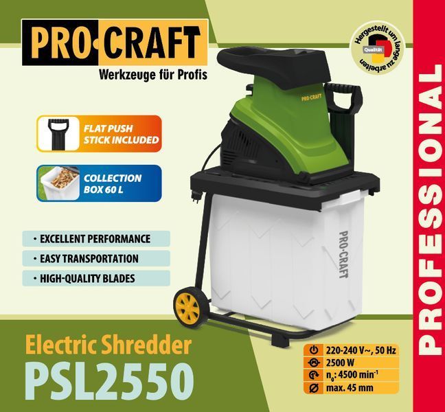 Измельчитель веток Procraft PSL2550 902550 фото