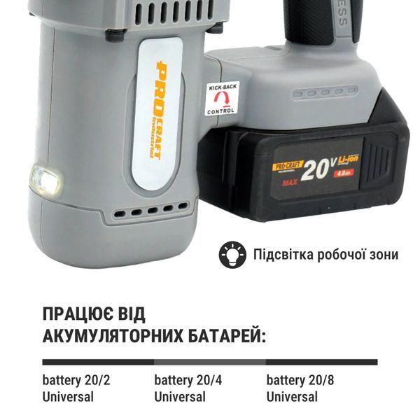Аккумуляторный перфоратор Procraft industrial HD20A (c 1 акб и зу) 100203 фото